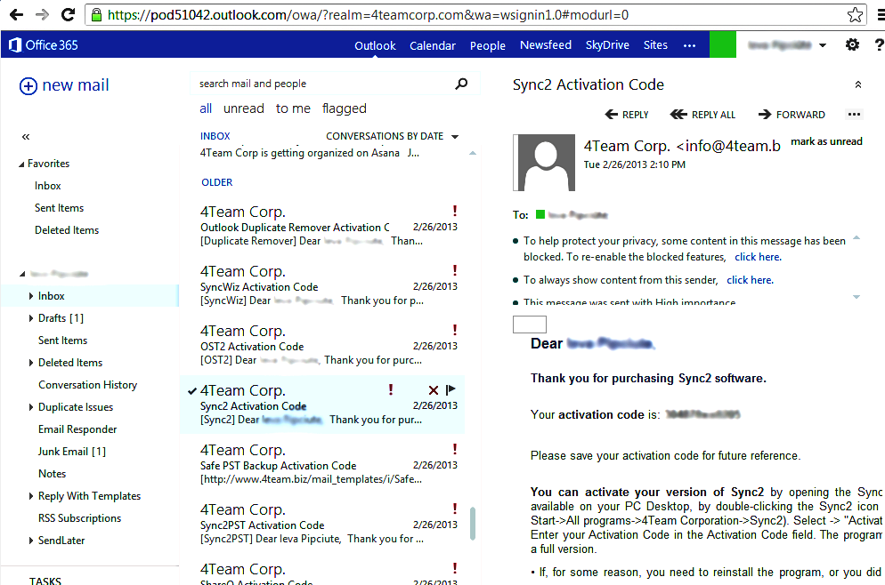 set up outlook 2013 for mac to receive email from two different email accounts